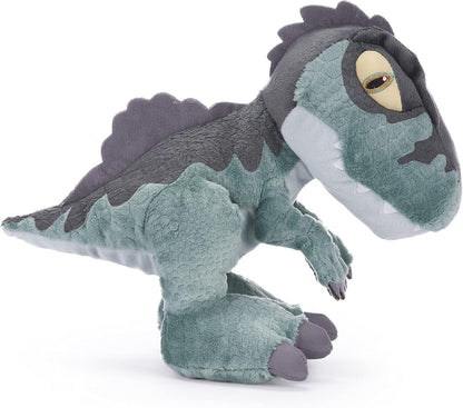 Posh Paws 49009 Jurassic World Dominion 25cm Chunky Giganotosaurus Dinosaur Soft Toy (10-Inches), Green