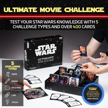 Paladone Star Wars Ultimate Movie Challenge | Lucas Films Trivia Party Game, Black
