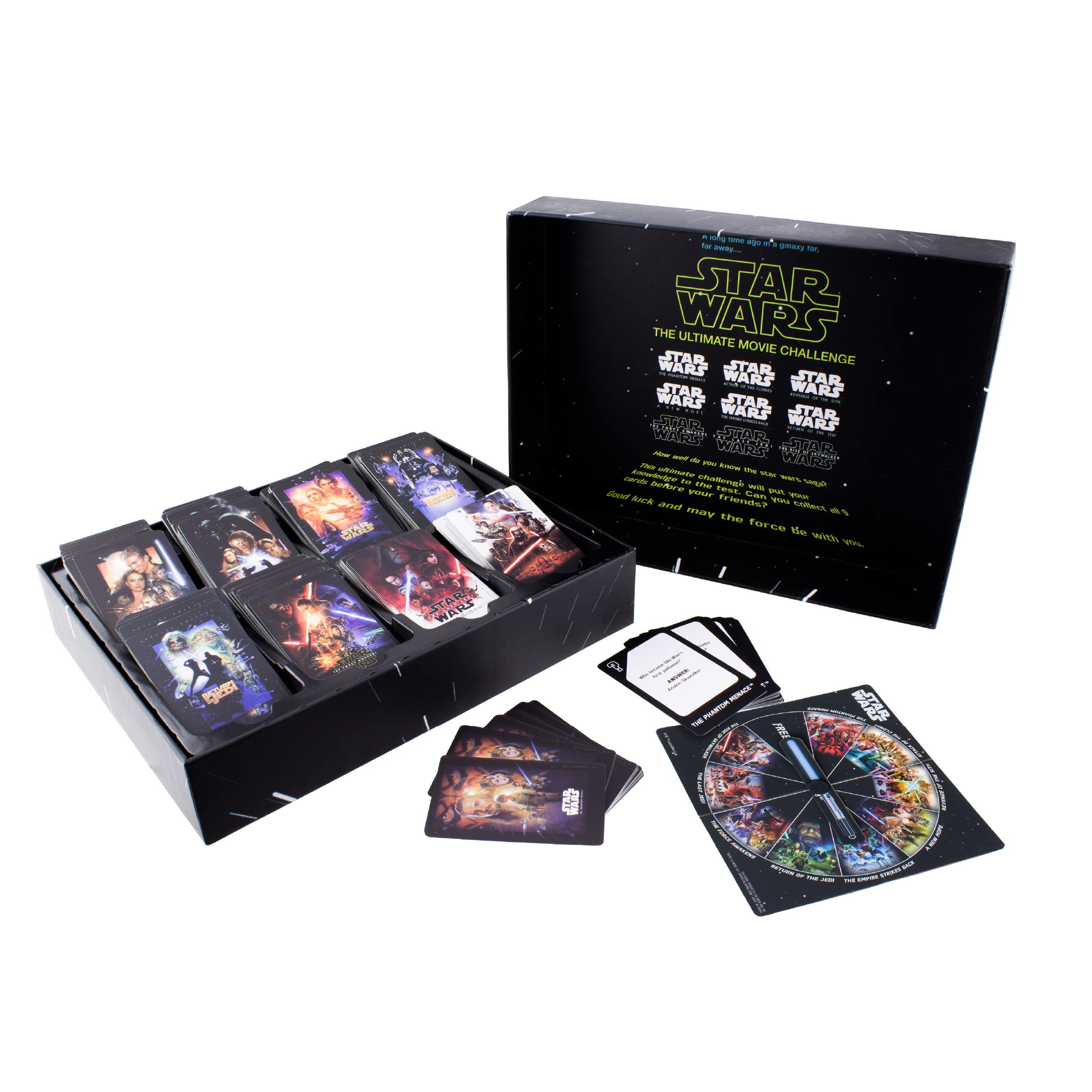 Paladone Star Wars Ultimate Movie Challenge | Lucas Films Trivia Party Game, Black