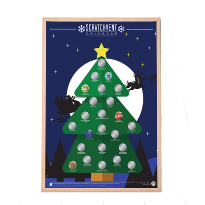 Gift Republic Scratchvent Calendar Scratch Off Christmas Advent Poster GR630021