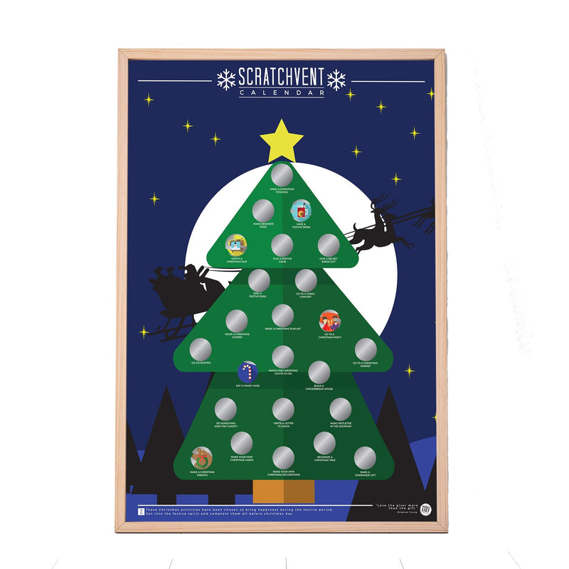 Gift Republic Scratchvent Calendar Scratch Off Christmas Advent Poster GR630021