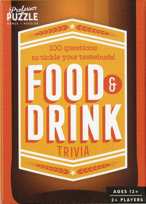Professor Puzzle | Food & Drink Trivia | Party Game | Ages 12+ | 2+ Players