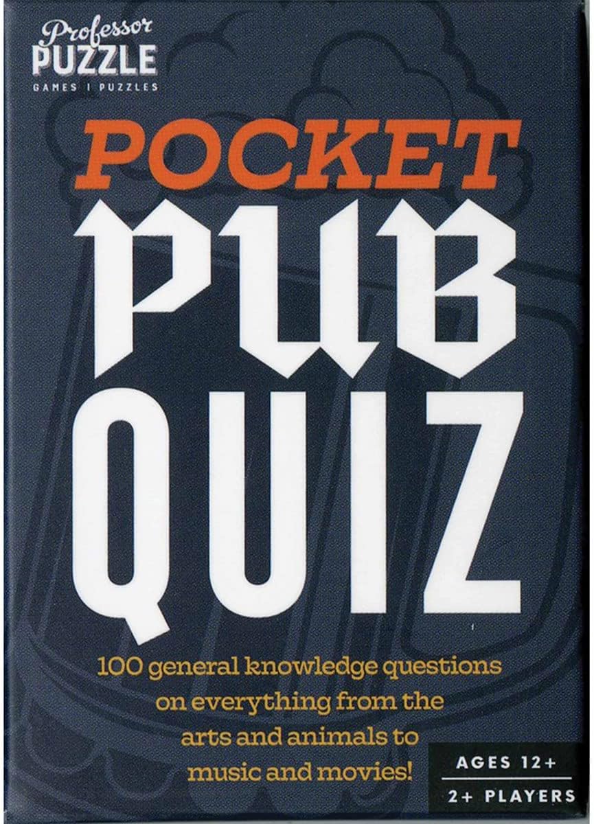 Professor Puzzle | Pocket Pub Quiz | Party Game | Ages 14+ | 2+ Players