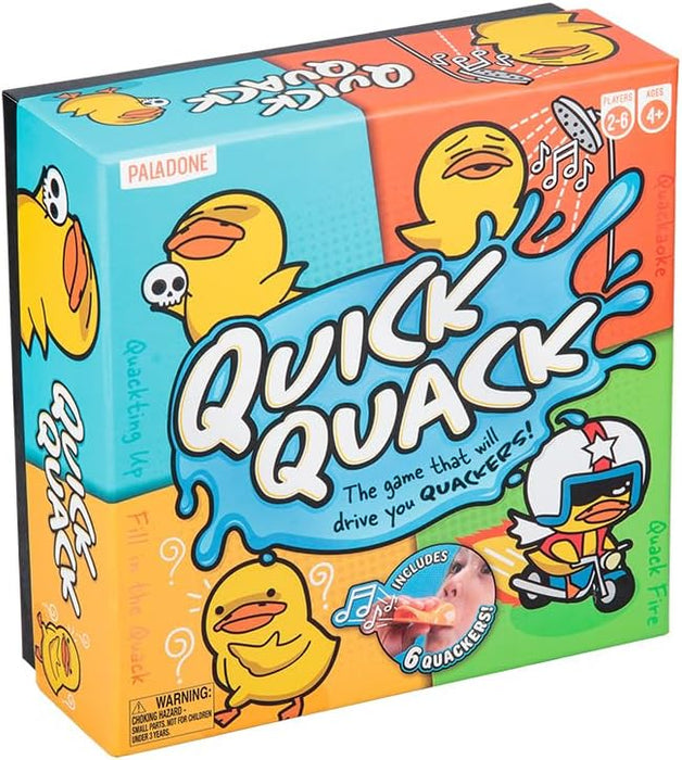 Quick Quack - A Funny Duck Themed Board Game for 2-6 Players - Involves Trivia, Karaoke, Acting, & Fun Challenges, Ideal for Game Night & Family Entertainment | Paladone