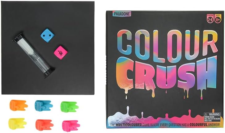 Color Crush, The Exciting Board Game of Artsy Challenges - Charades Meets Drawing Acting & Guessing, Great for Family Game Night | Paladone