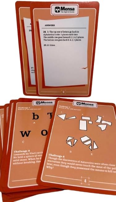 Mensa Riddles And Conundrums self-challenging cards