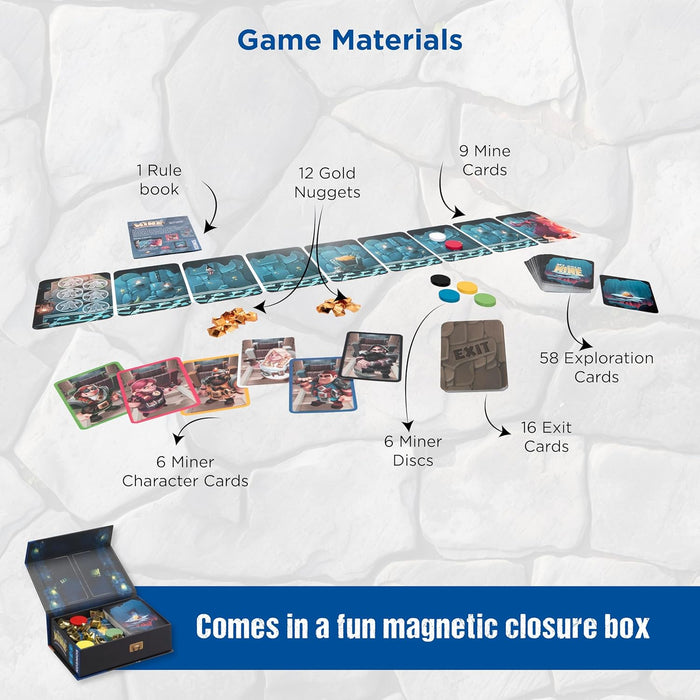 Thames & Kosmos My Gold Mine: Open & Play, Luck-Based Card Game, Family Games for Game Night, Board Games for Adults and Kids, For 2 to 6 Players, Age 7+