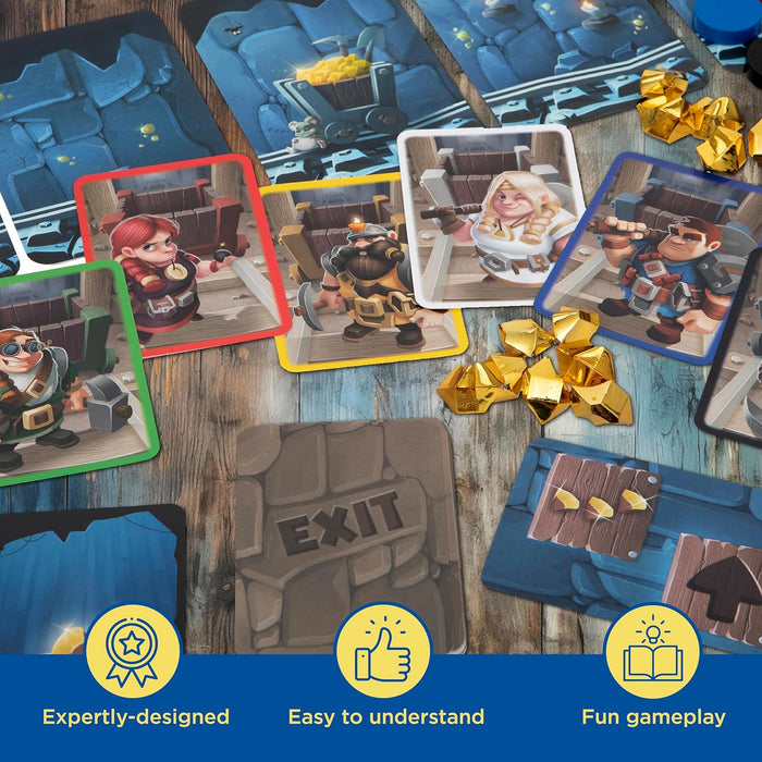 Thames & Kosmos My Gold Mine: Open & Play, Luck-Based Card Game, Family Games for Game Night, Board Games for Adults and Kids, For 2 to 6 Players, Age 7+