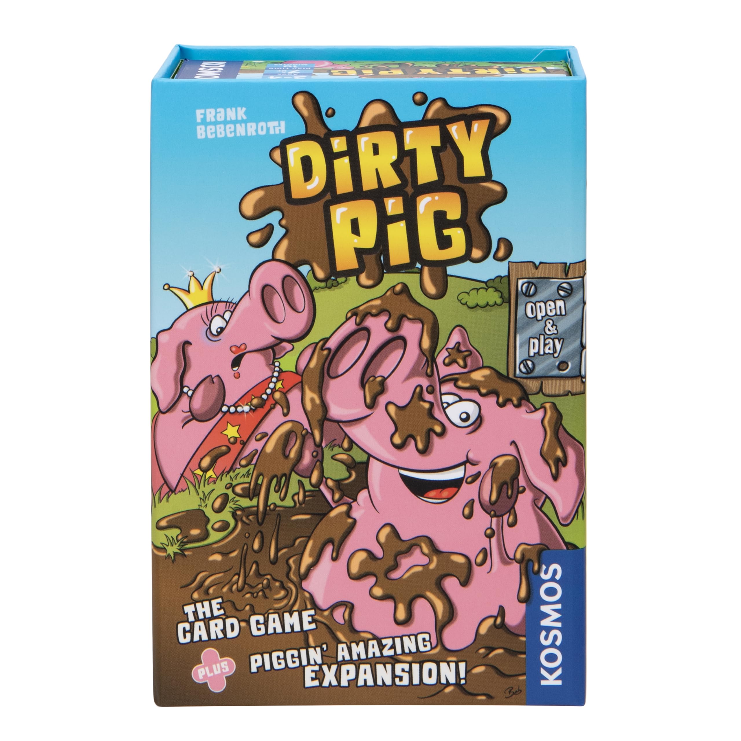 Thames & Kosmos Dirty Pig: Open & Play, Fun Card Game, Family Games for Game Night, Board Games for Adults and Kids, For 2 to 4 Players, Age 7+