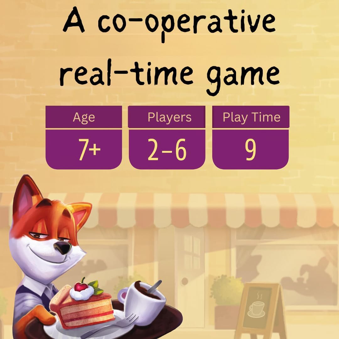 Thames & Kosmos - 3 Minute Crazy Cafe - Open & Play, Fun Card Game, Fun Dice Game, Family Games for Game Night, Board Games for Adults and Kids, For 2 to 6 Players, Ages 7+
