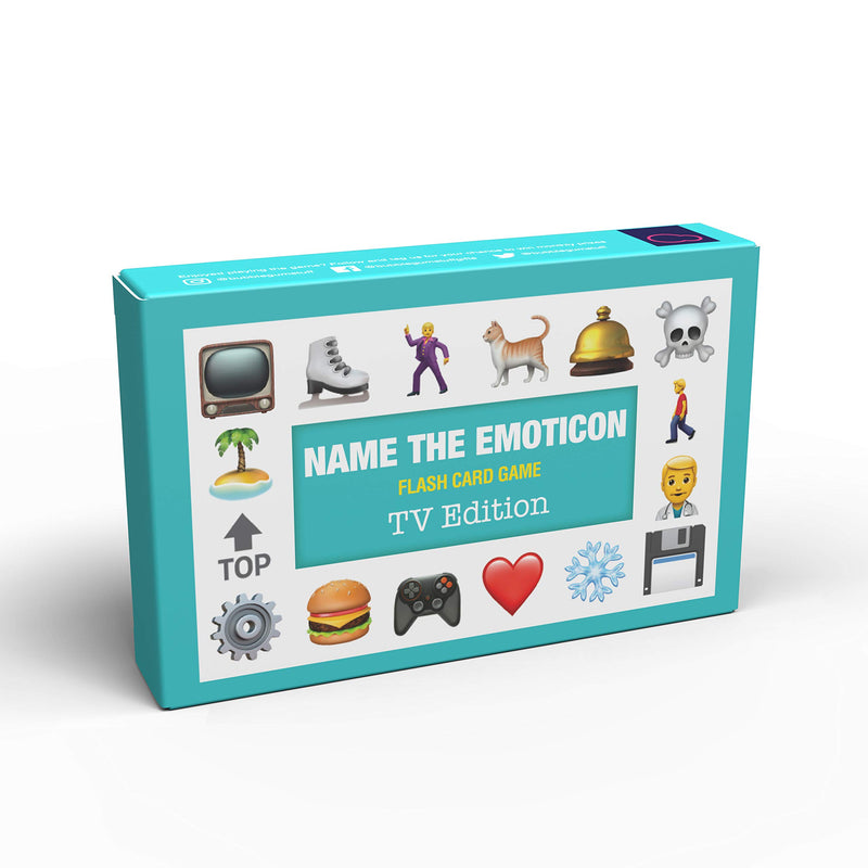Bubblegum Stuff Name The Emoticon Game - TV - Guess The Phrase From The Emoticon - Fun Flash Card Game - Suitable For Family, Kids, Teenagers & Adults