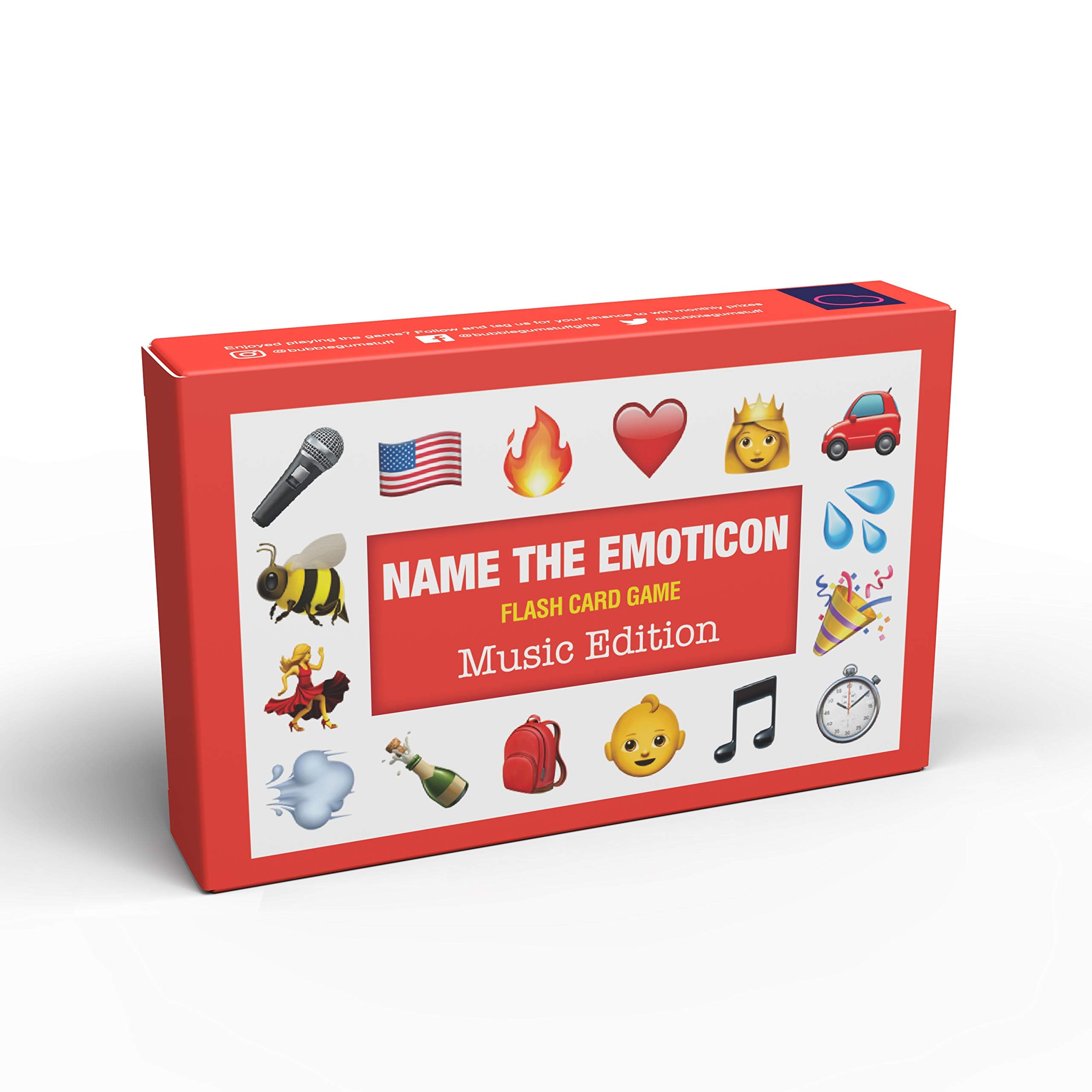 Bubblegum Stuff - Name The Emoticon, Musik-Edition, Spielkarten, Gesellschaftsspiele, Familienspiele, Trivia-Spiele, Spiele für Erwachsene, Partyspiele, Reisespiele, Partykartenspiele