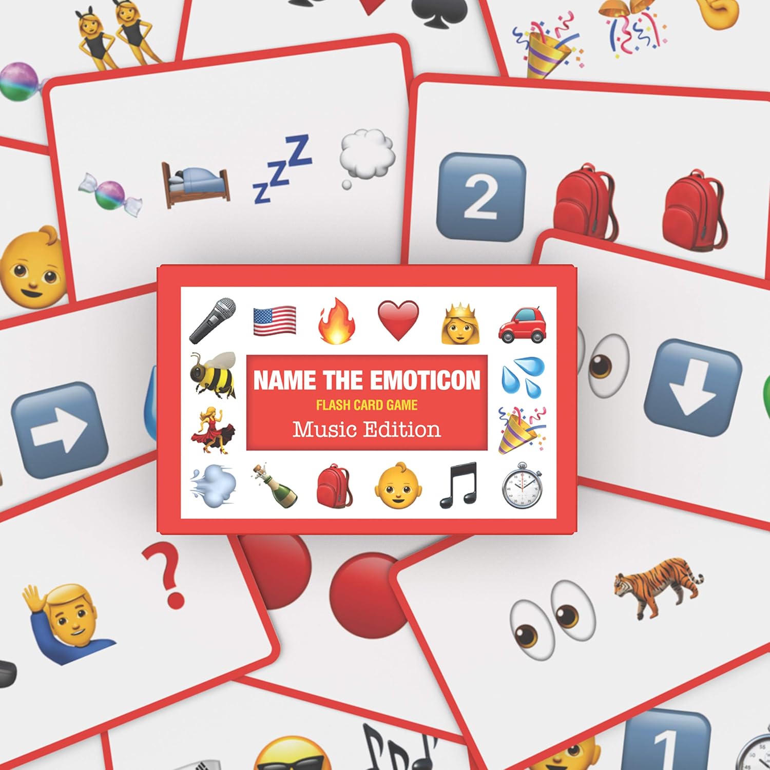 Bubblegum Stuff - Name The Emoticon, Musik-Edition, Spielkarten, Gesellschaftsspiele, Familienspiele, Trivia-Spiele, Spiele für Erwachsene, Partyspiele, Reisespiele, Partykartenspiele