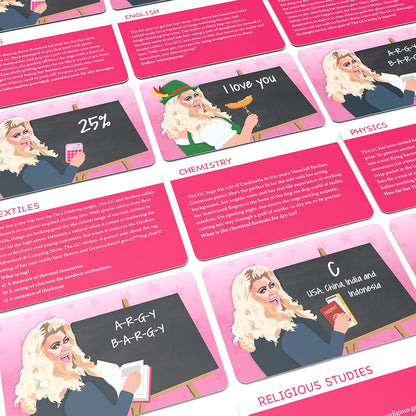 Bubblegum Stuff GCSE Game - The GC Essex Diva Knowledge Comedy Card Game - Suitable For Adults