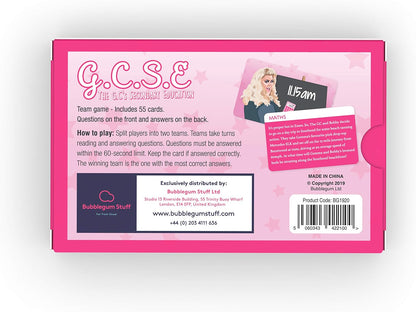 Bubblegum Stuff GCSE Game - The GC Essex Diva Knowledge Comedy Card Game - Suitable For Adults