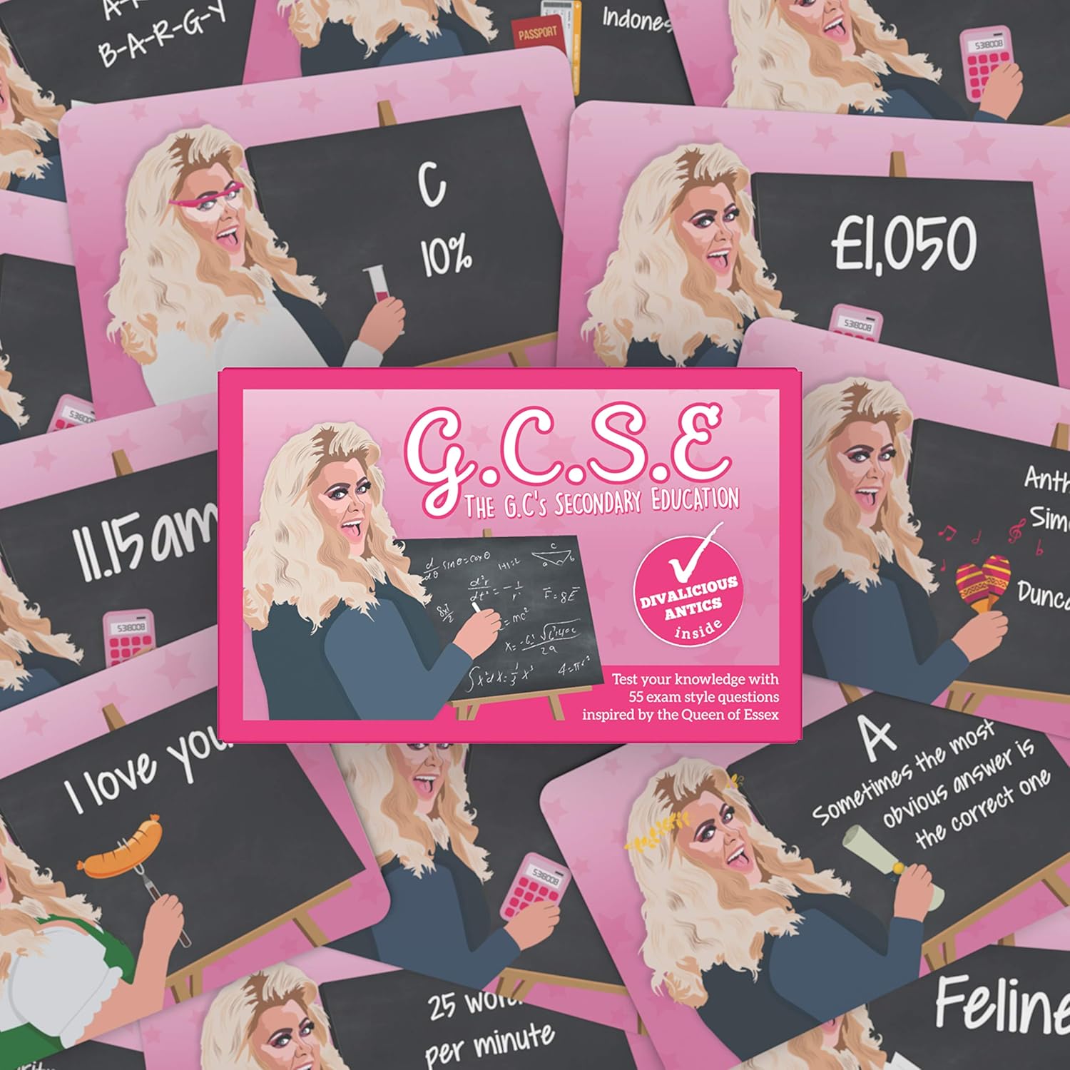 Bubblegum Stuff GCSE Game - The GC Essex Diva Knowledge Comedy Card Game - Suitable For Adults