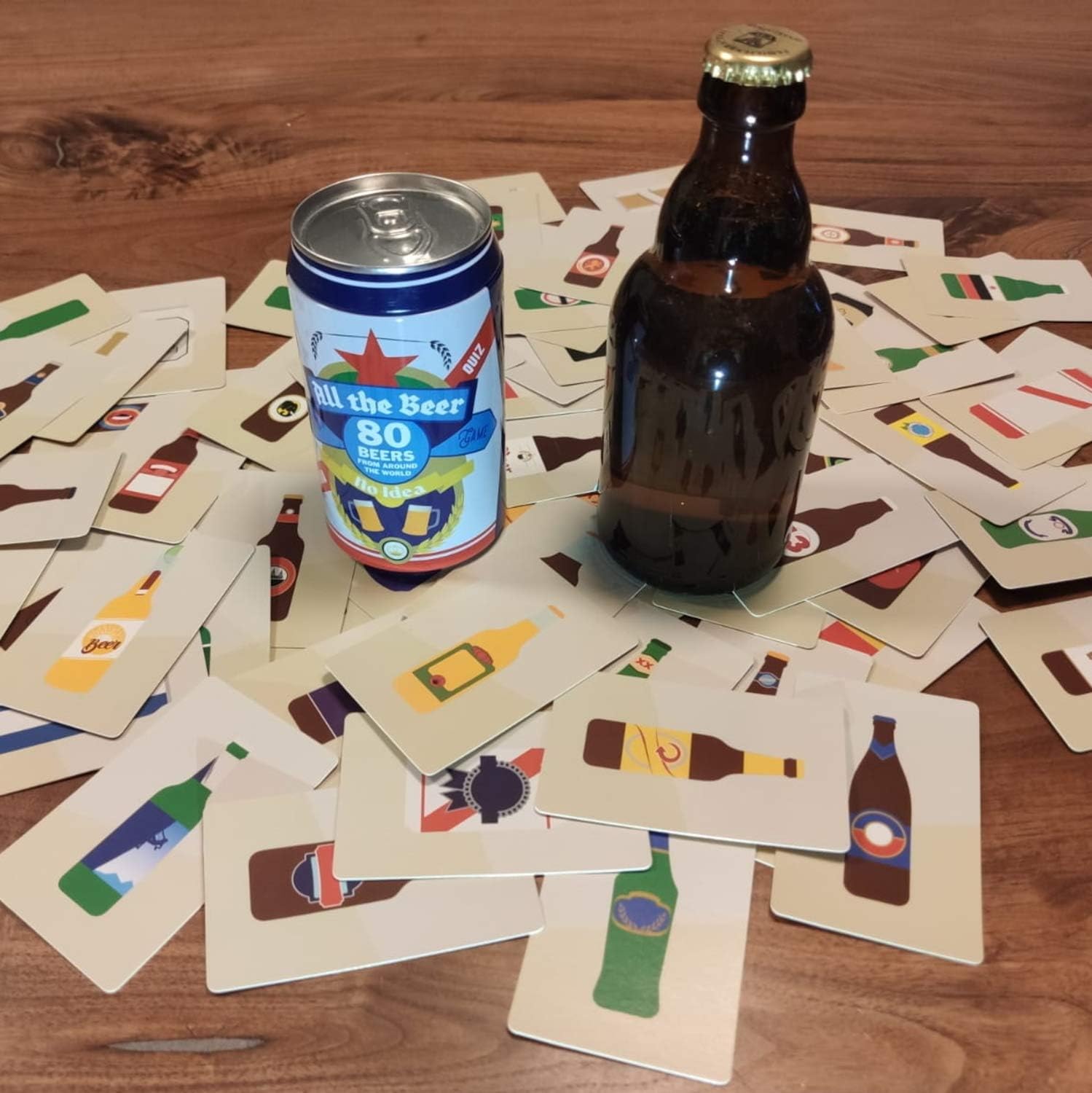 Bubblegum Stuff All the Beer, No Idea Game - Guess The Beers Fun Flash Card Game - Multiple Gameplay Trivia Game - Suitable For Adults and Teenagers