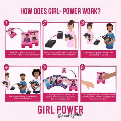 Bubblegum Stuff Girl Power Game – Feministisches Kartenspiel – Sammelsets & Snatch Pioniere – Schnelles und lustiges Spiel für Familie – Stärkender Spaß für alle Altersgruppen – tolles Geschenk