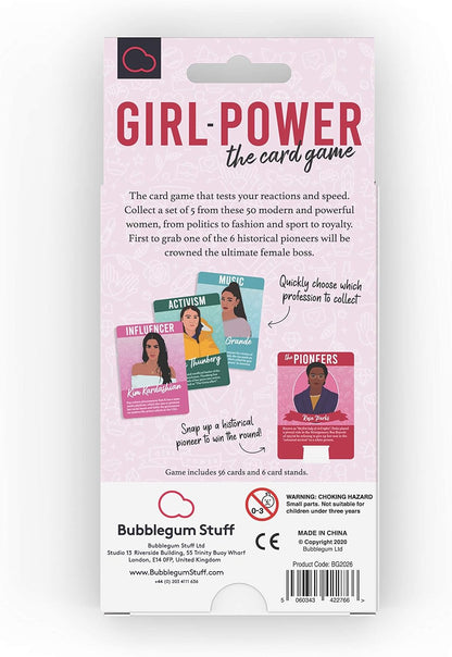 Bubblegum Stuff Girl Power Game – Feministisches Kartenspiel – Sammelsets & Snatch Pioniere – Schnelles und lustiges Spiel für Familie – Stärkender Spaß für alle Altersgruppen – tolles Geschenk