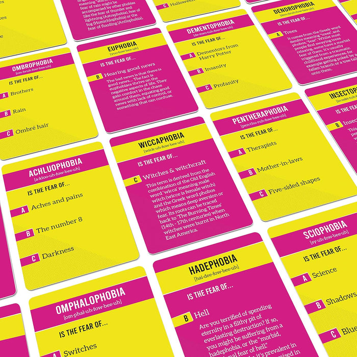 Bubblegum Stuff Gamophobia Kartenspiel – Ein furchtbares Teamspiel mit Qualität und Gedächtnis – lustiges Partyspiel mit 3 Runden, geeignet für Erwachsene und Jugendliche