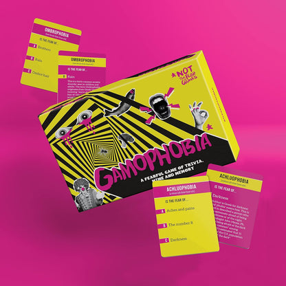 Bubblegum Stuff Gamophobia Kartenspiel – Ein furchtbares Teamspiel mit Qualität und Gedächtnis – lustiges Partyspiel mit 3 Runden, geeignet für Erwachsene und Jugendliche
