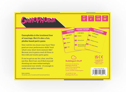 Bubblegum Stuff Gamophobia Kartenspiel – Ein furchtbares Teamspiel mit Qualität und Gedächtnis – lustiges Partyspiel mit 3 Runden, geeignet für Erwachsene und Jugendliche