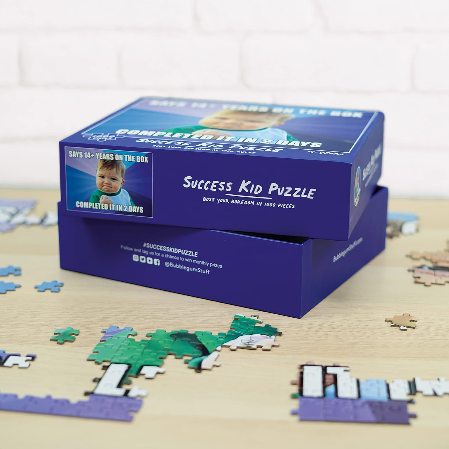 Bubblegum Stuff - Jigsaw Puzzle, Puzzle Board, Success Kid Meme - 1000 Piece Jigsaw Puzzles For Adults And Teens, Jigsaw Board - Puzzle 1000 Pieces - 70 x 50 cm