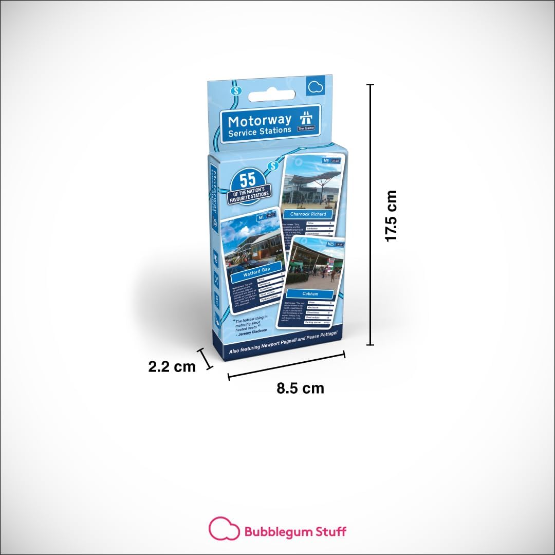 Bubblegum Stuff - Autobahnstationen - Spielkarten, Familienstrumpffüller Spiel - Spiele für Erwachsene - Partyspiele, Reisespiele