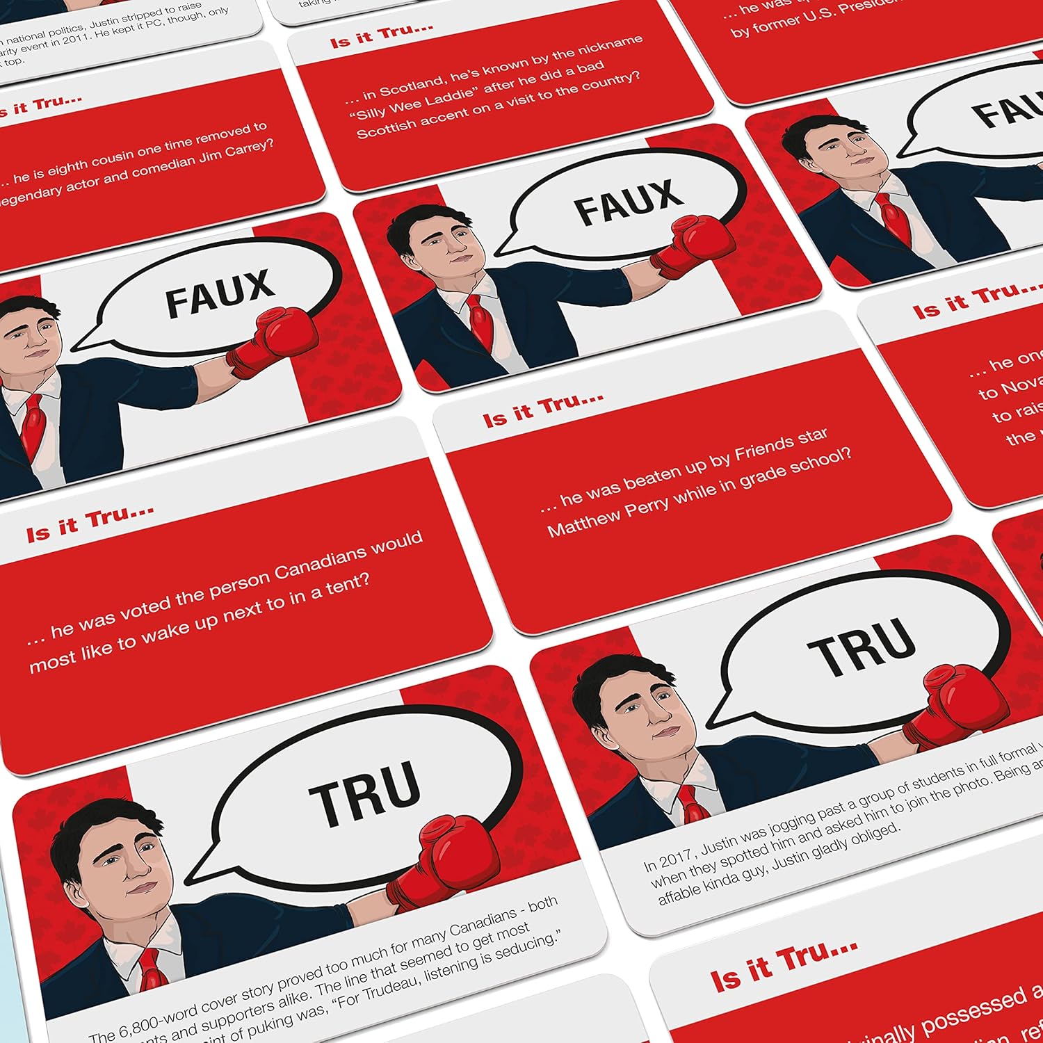 Bubblegum Stuff Tru or Faux - The Card Game - Trivia Game - Family Games - Games for Family Games Night - Card Games for Adults and Teenagers Tru Or False