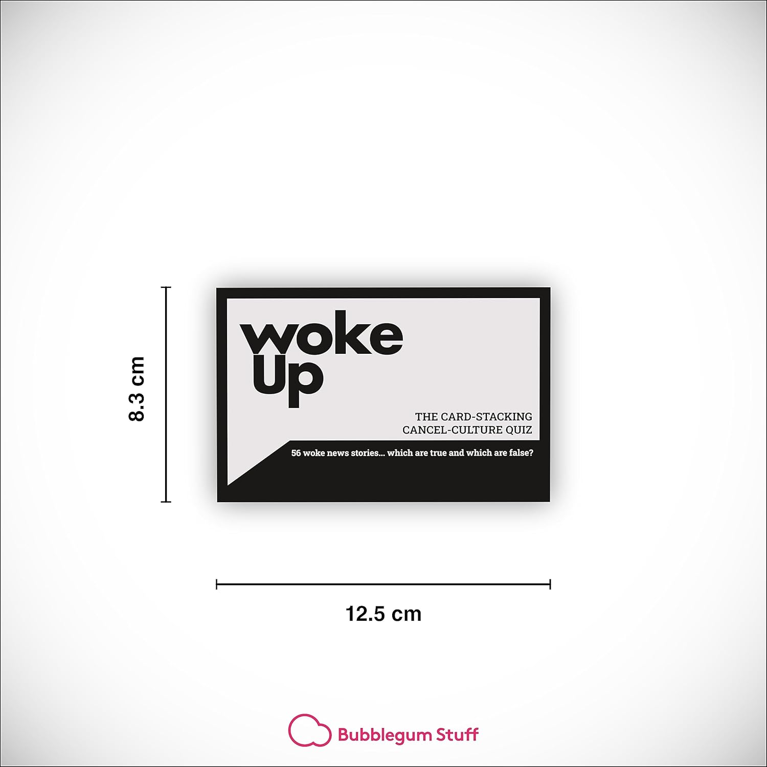 Bubblegum Stuff Woke Up The Woke AF Trivia-Spiel – Lustiges wahres oder falsches Kartenstapelspiel – Kartenspiele für Erwachsene – Spiele für Erwachsene für Spieleabend