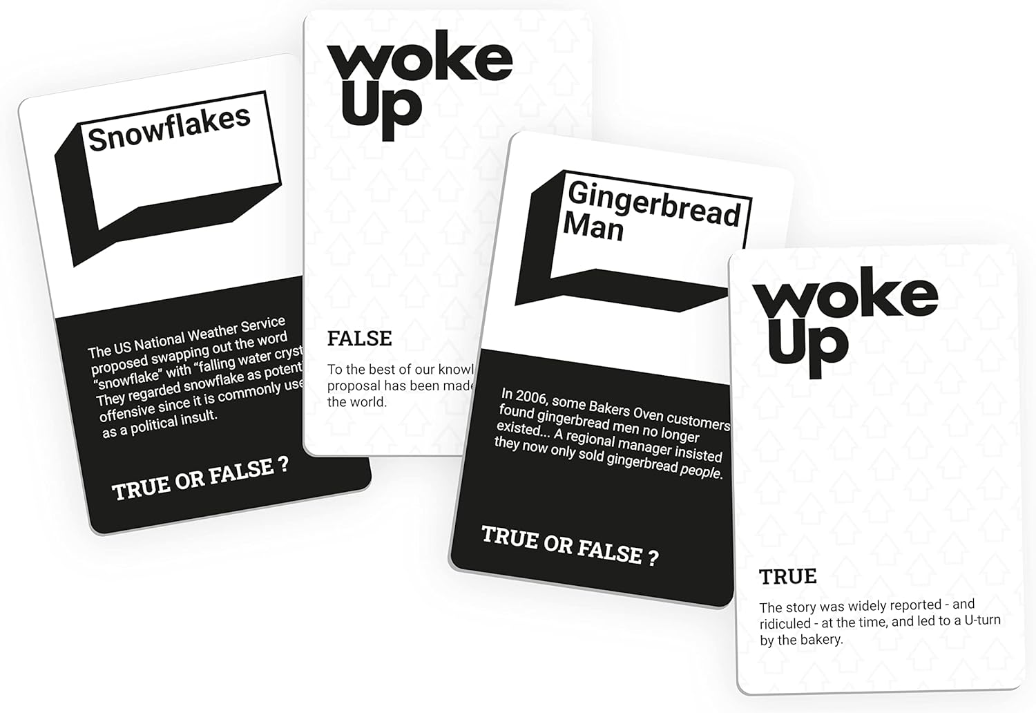 Bubblegum Stuff Woke Up The Woke AF Trivia-Spiel – Lustiges wahres oder falsches Kartenstapelspiel – Kartenspiele für Erwachsene – Spiele für Erwachsene für Spieleabend
