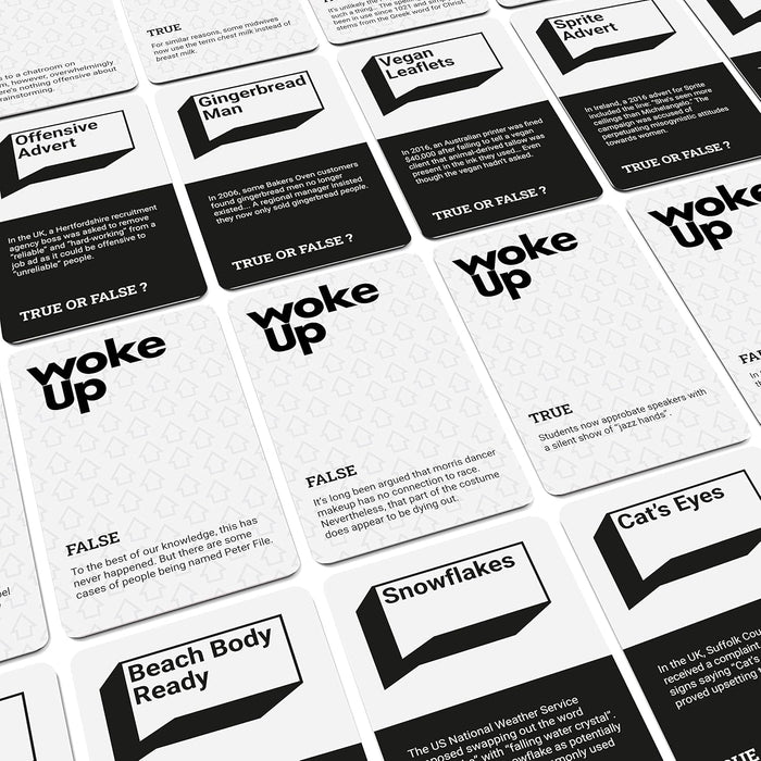 Bubblegum Stuff Woke Up The Woke AF Trivia-Spiel – Lustiges wahres oder falsches Kartenstapelspiel – Kartenspiele für Erwachsene – Spiele für Erwachsene für Spieleabend