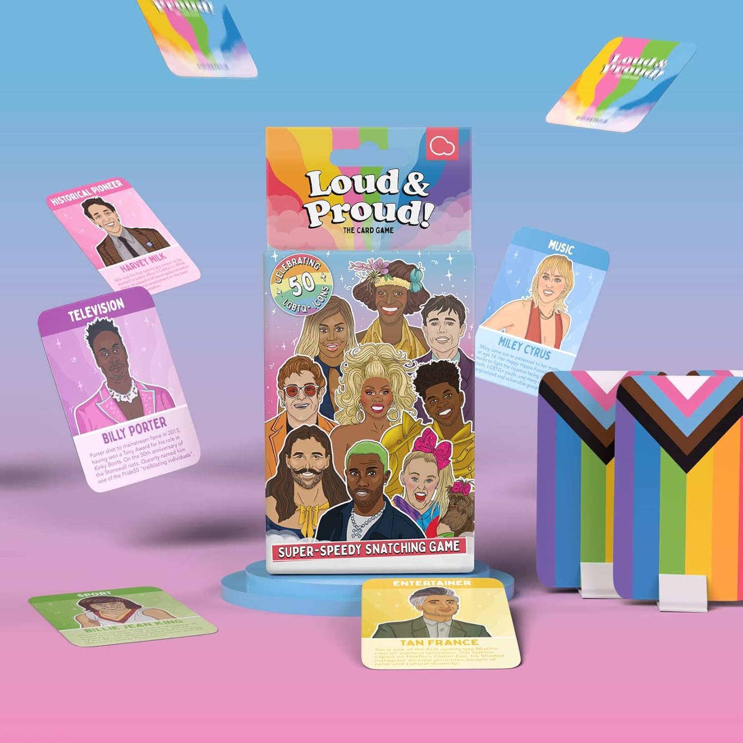 Bubblegum Stuff Loud & Proud The Game – LGBTQ+ Speedy Spoons Card Game – Collect A Set And Snatch A Flag – Fast And Fun Game For The Whole Family