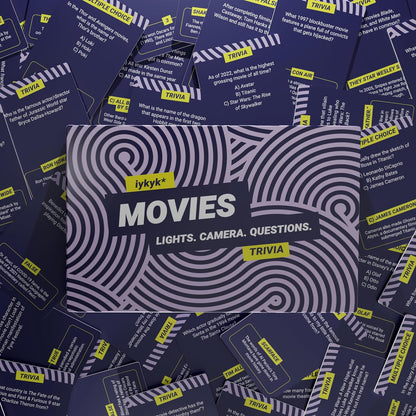 Bubblegum Stuff iykyk Movies - Ultimate Movie Quiz Game - 150 Cards - Classic to Blockbuster Films - Perfect for Game Nights - Fun for the Whole Family - Great Gift!…
