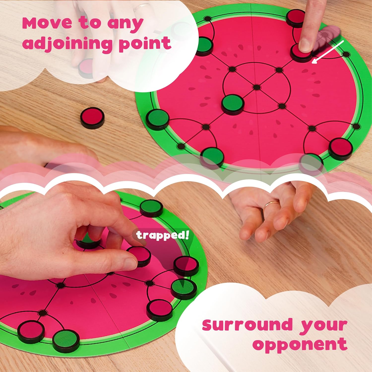Bubblegum Stuff - Watermelon Chess Set - Chess Board, Chess Pieces, Board Games, Chess Game, Party Games, Family Games, Chess Table - Compact Chess Set