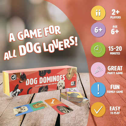 Ginger Fox Dog Domino Card Matching Game. Canine-Themed Family Games. Matching Dog Game for Family Game Night, Parties and More. Multiplayer Kids Games. Fun Games for Kids Ages 6-8 and Older