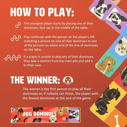 Ginger Fox Dog Domino Card Matching Game. Canine-Themed Family Games. Matching Dog Game for Family Game Night, Parties and More. Multiplayer Kids Games. Fun Games for Kids Ages 6-8 and Older