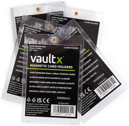 Vault X Magnetic Card Holders - 35pt for Trading Cards & Sports Cards (5 Pack)