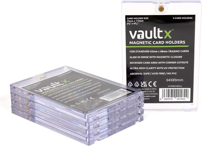 Vault X Magnetic Card Holders - 35pt for Trading Cards & Sports Cards (5 Pack)