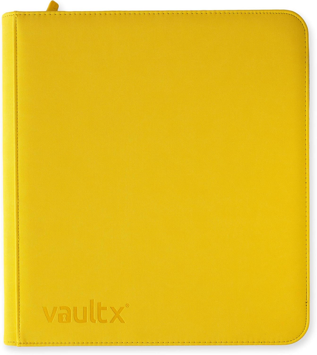 Vault X Premium Exo-Tec XL Zip Binder - 12 Pocket XL Trading Card Album Folder - 624 Side Loading Pocket Binder for TCG (Yellow)