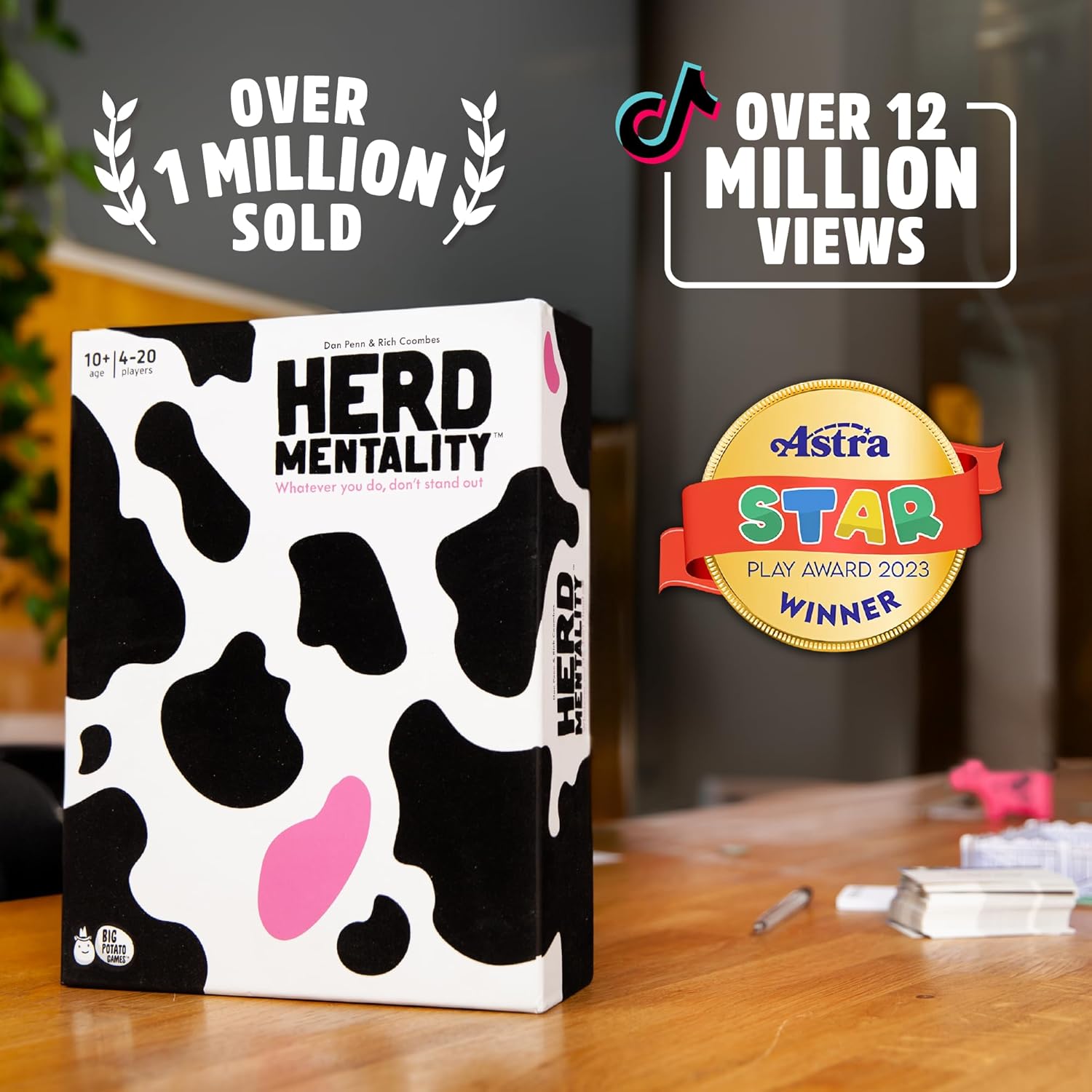 Herd Mentality Board Game: The Udderly Addictive Family Game for Adults and Kids | Best Board Game For 4-20 Players