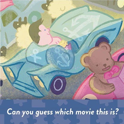 Night at the Movies: Movie Jigsaw Puzzle for Adults (1000 pieces) Filled with 101 Riddles to Solve