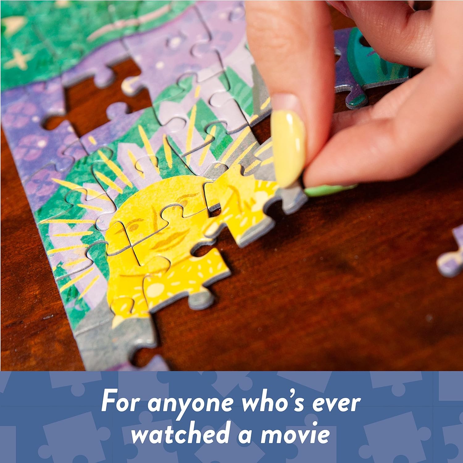 Night at the Movies: Movie Jigsaw Puzzle for Adults (1000 pieces) Filled with 101 Riddles to Solve