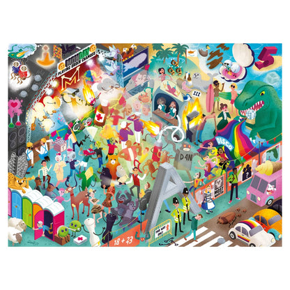 Big Potato Jigsaw Puzzle for Adults (1000 Pieces) Filled with 101 Riddles to Solve (Music Theme