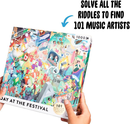 Big Potato Jigsaw Puzzle for Adults (1000 Pieces) Filled with 101 Riddles to Solve (Music Theme