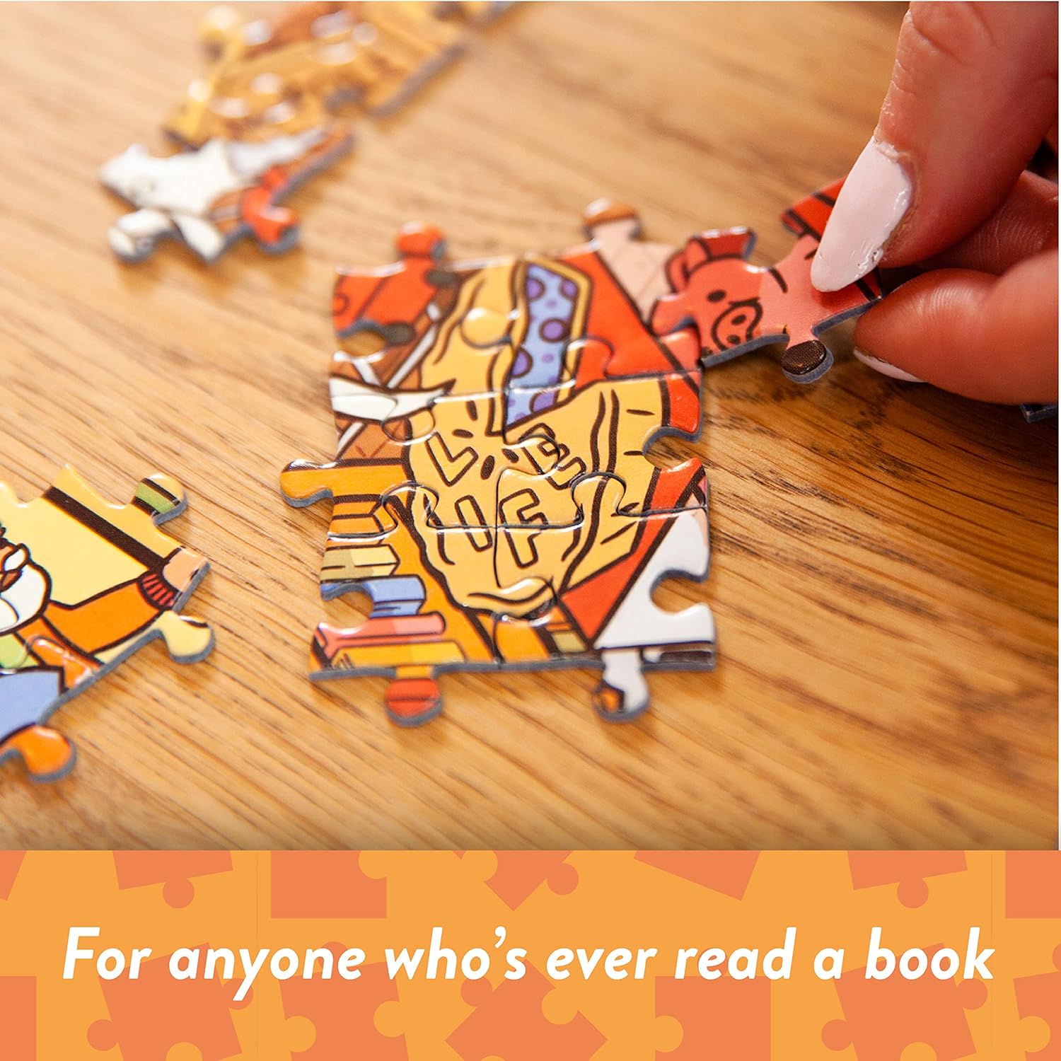 Mayhem in the Library: Jigsaw Puzzle with 101 Hidden Book Titles to Discover, for Book Lovers and Readers