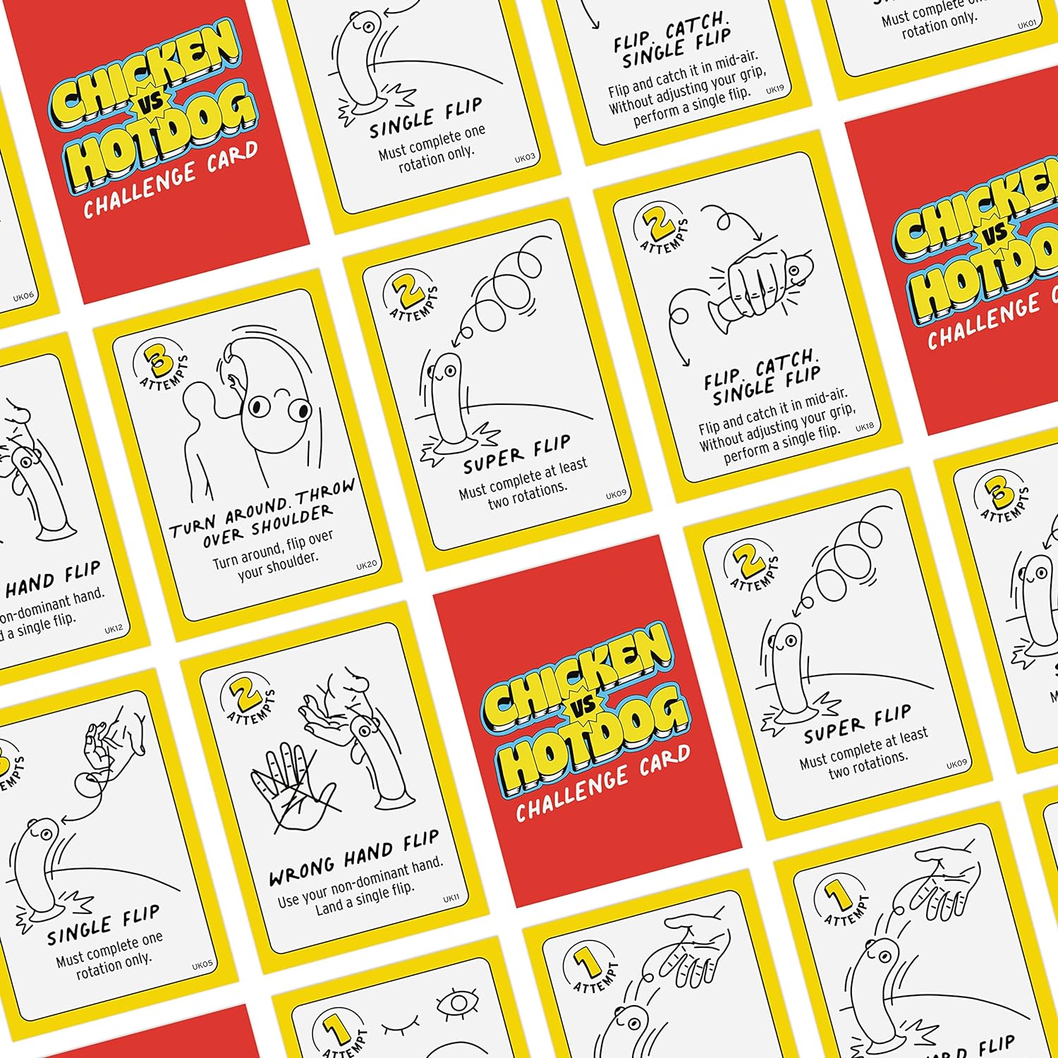 Big Potato Chicken vs Hotdog: The Ultimate Challenge Party Game for Kids, Teens, Adults and Flipping-Fun Families…