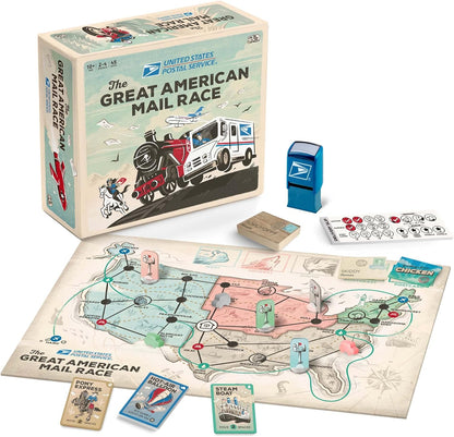 USPS Great American Mail Race: Juego de Mesa Familiar (Versión en Inglés