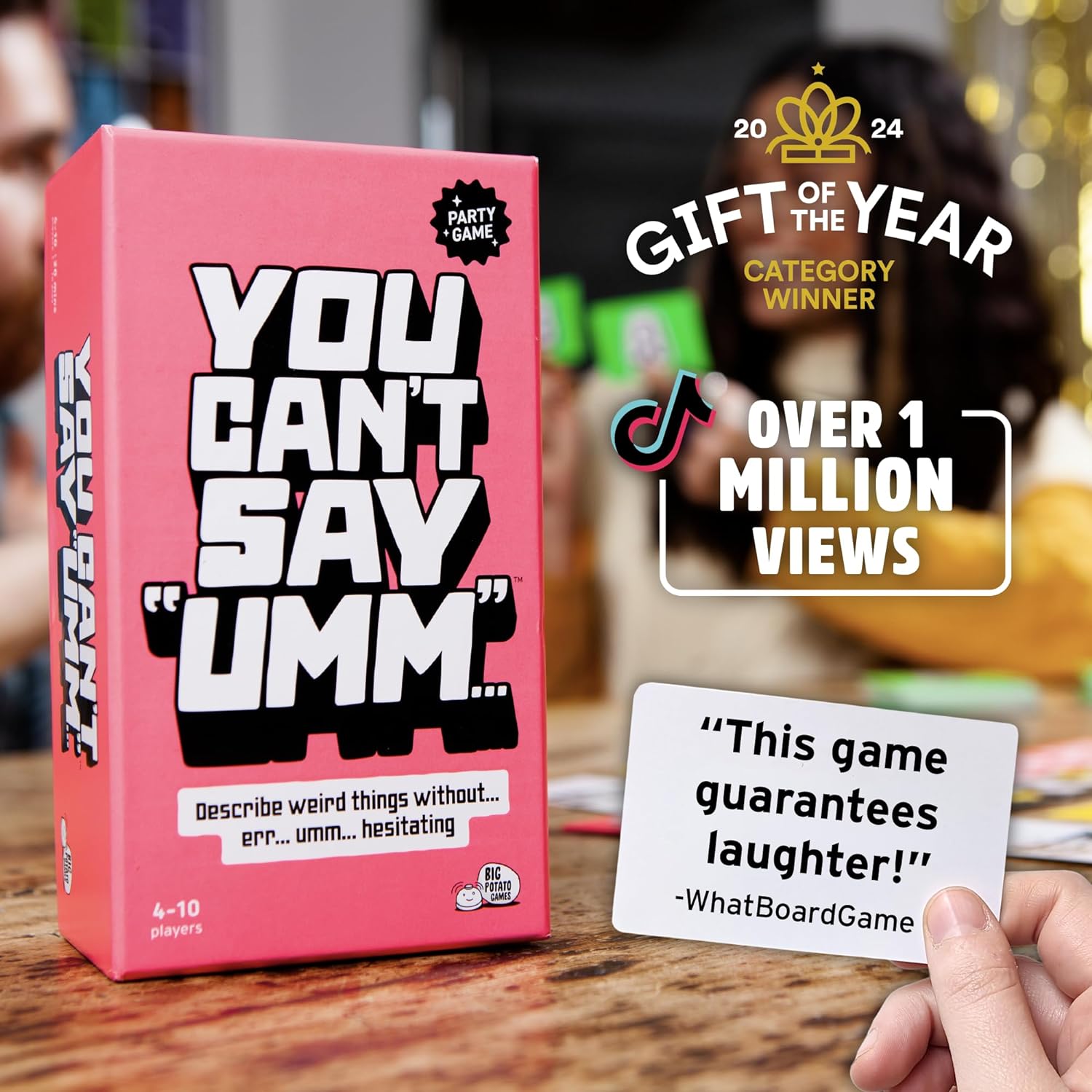 You Can’t Say Umm: Board Game for Adults and Kids, Fun Family Word Game for Game Night (4-10 Players)