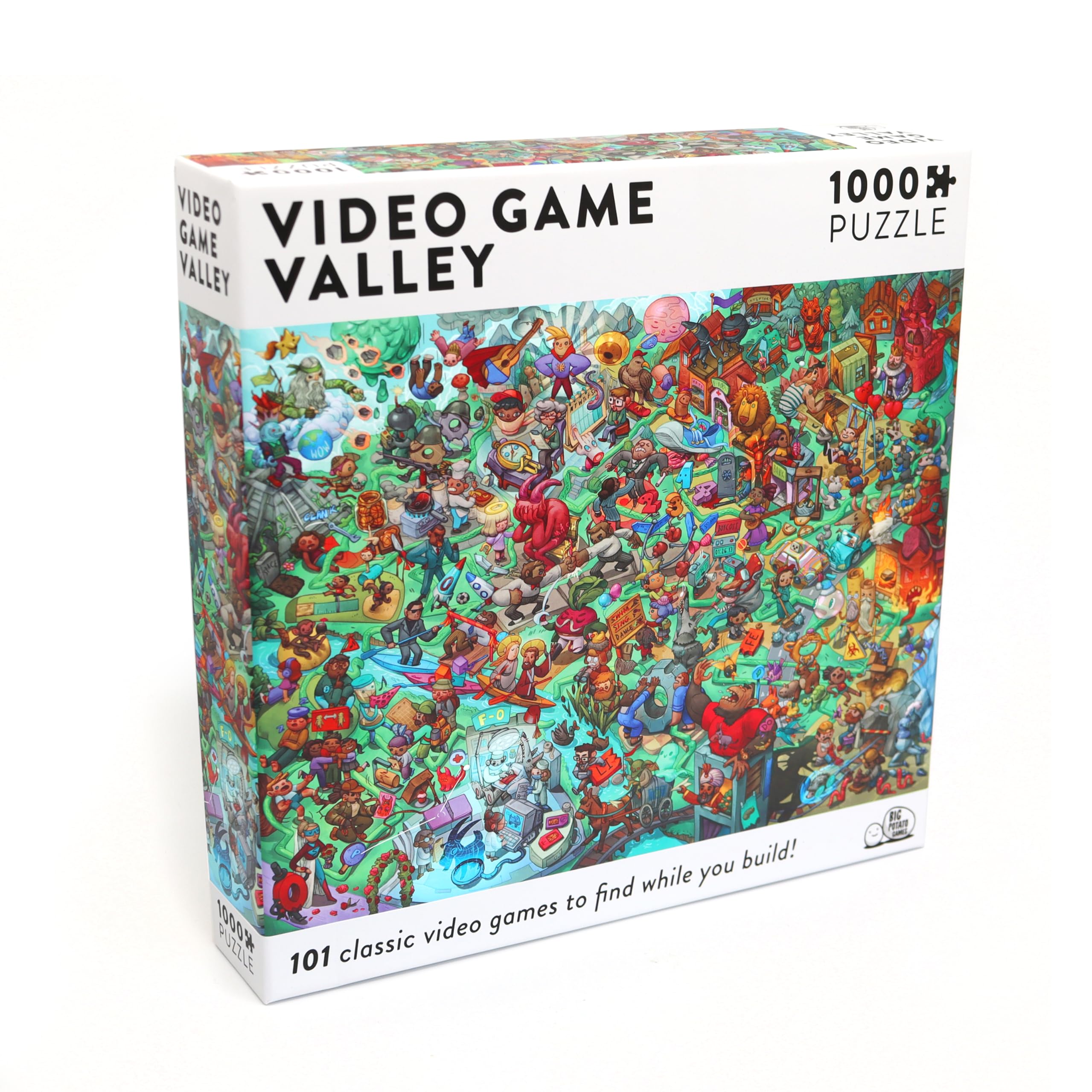 Video Game Valley: Jigsaw Puzzle with 101 Hidden Video Game Titles to Discover, for Video Game Players and Lovers Video Game Theme
